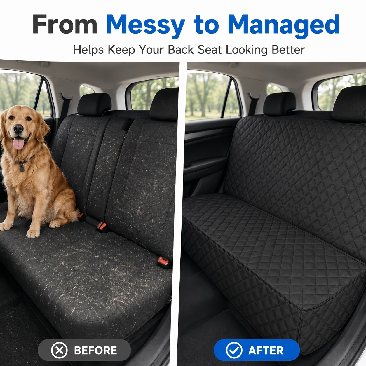 1pc Pet Car Back Seat Cover,Pe - Carriage Bed 评论和价格