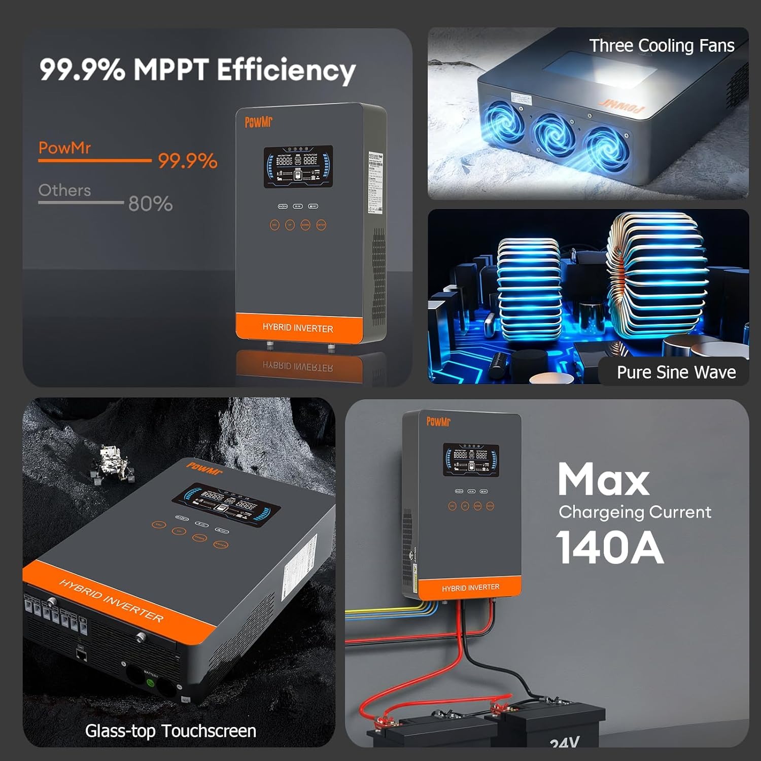 PowMr USA 4000W 24V Hybrid Sol - Resin Vat 评论和价格