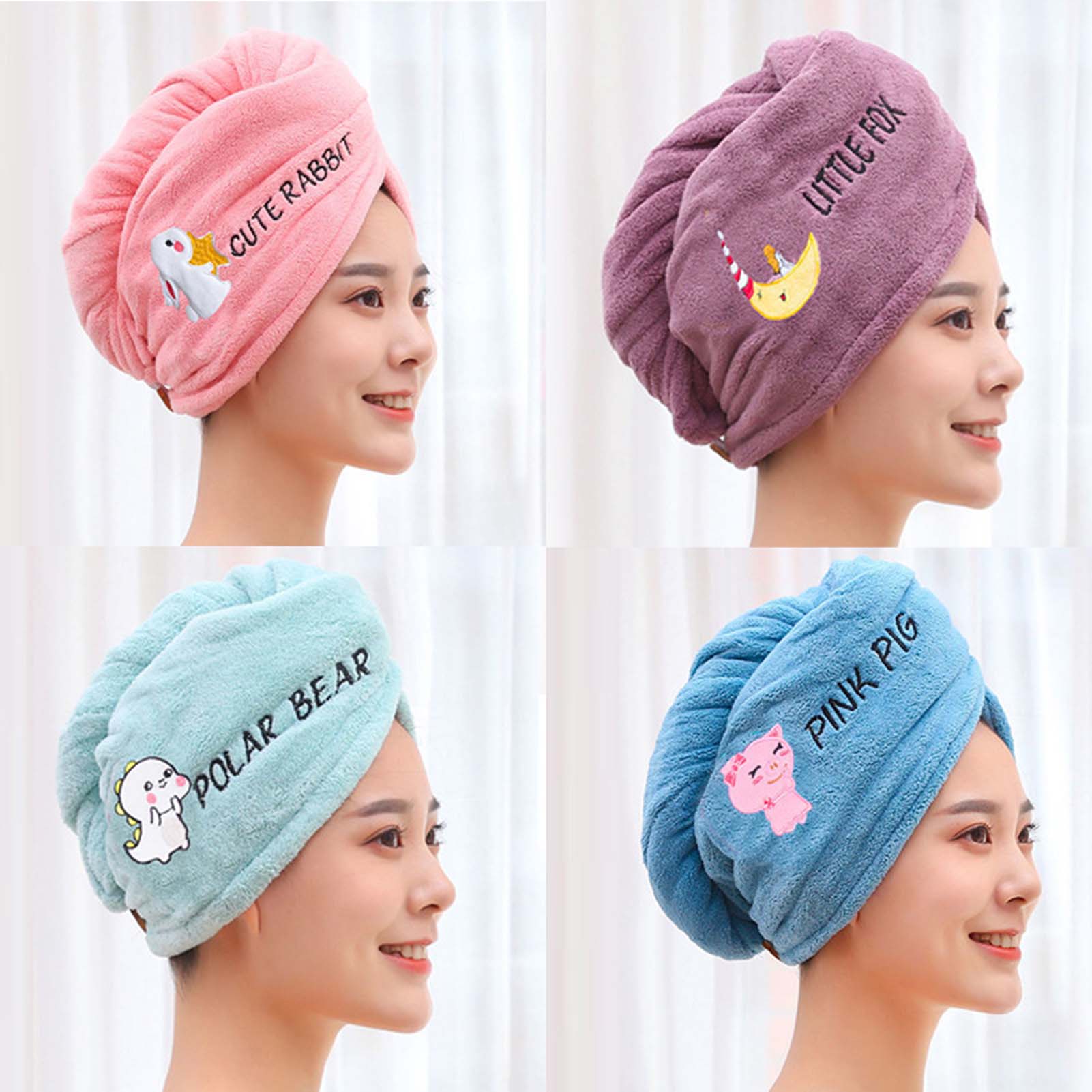 Coral Fleece Womens Hair Towel - Resin Vat 评论和价格