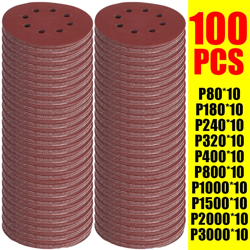 100PCS Sanding Discs 8 Hole Ho - Extruder 评论和价格