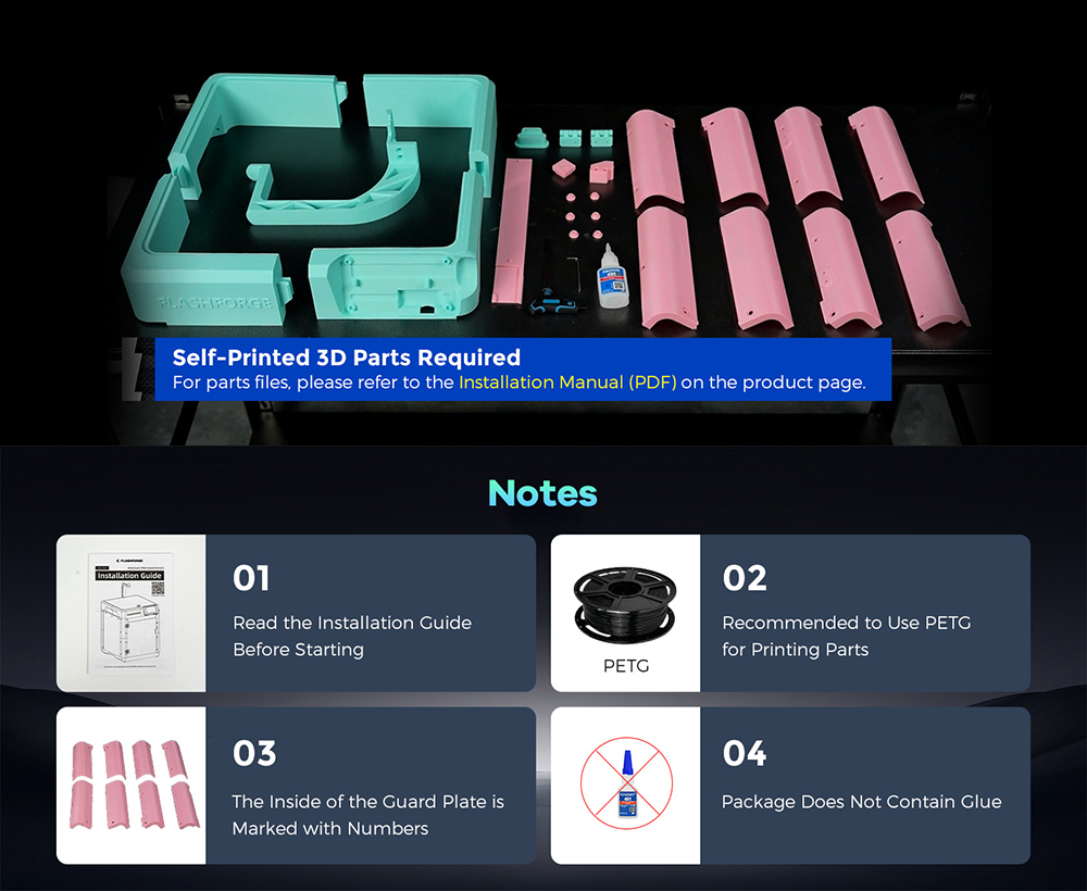 FLASHFORGE Enclosure Panel Kit - Enclosure 3D Printer 评论和价格