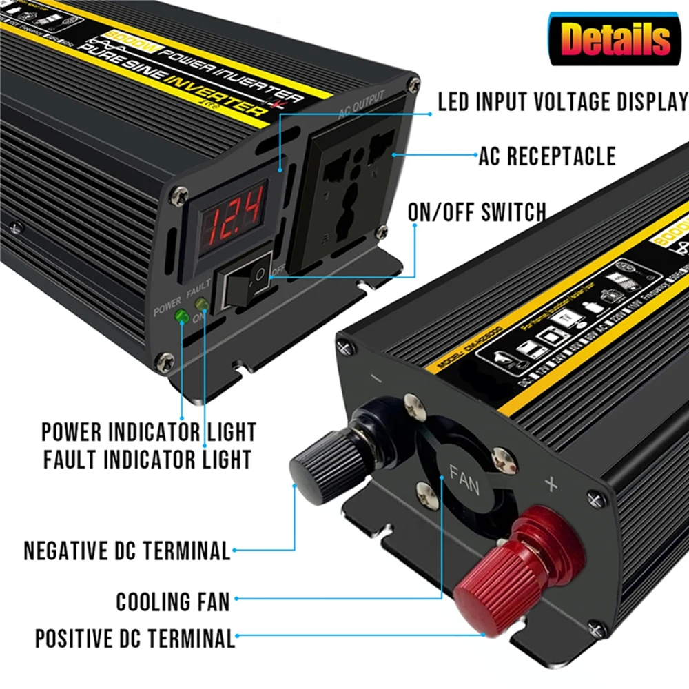 Pure Sine Wave Inverter 12V 24 - Resin Vat 评论和价格
