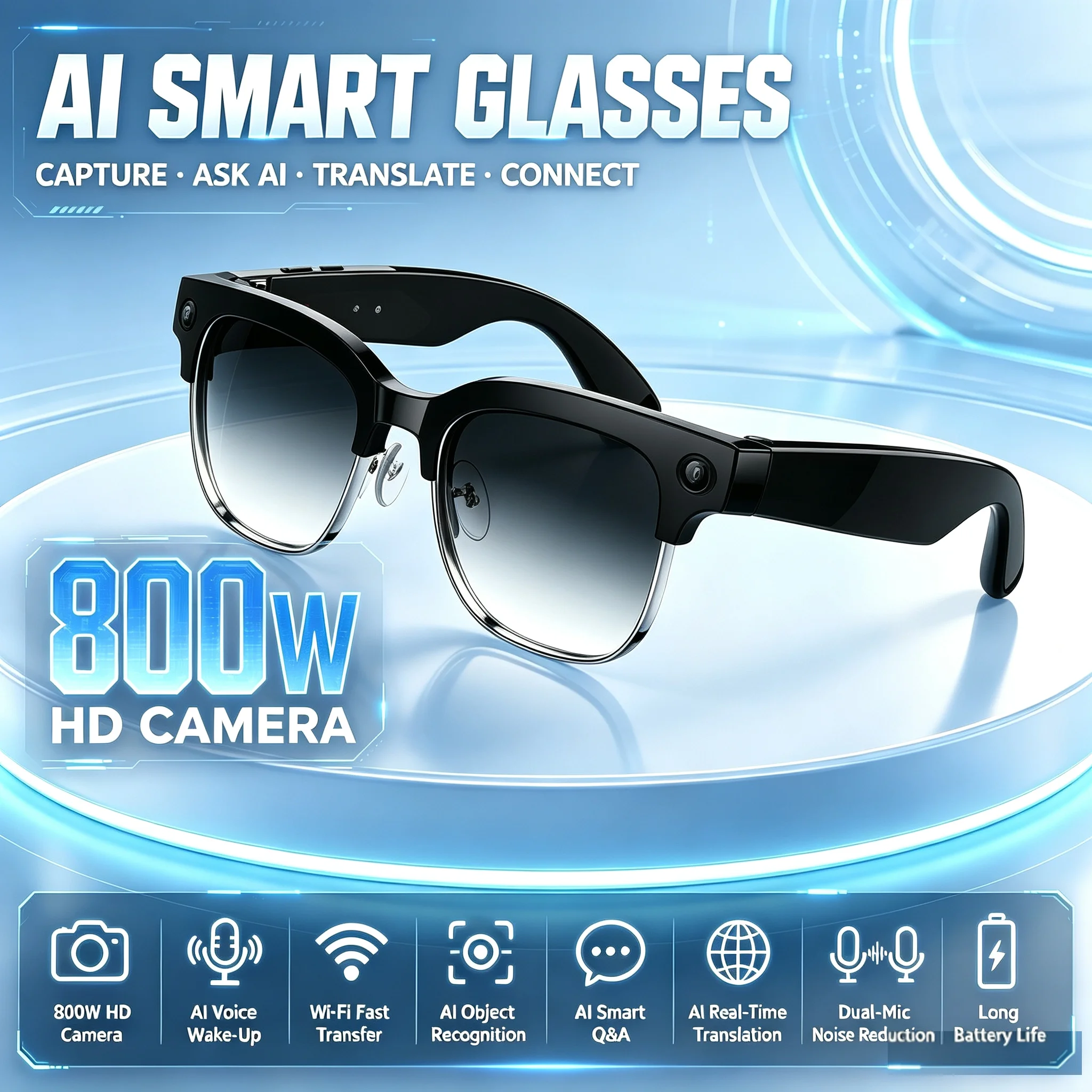 AI Smart Glasses with Voice Wa - Bltouch 评论和价格