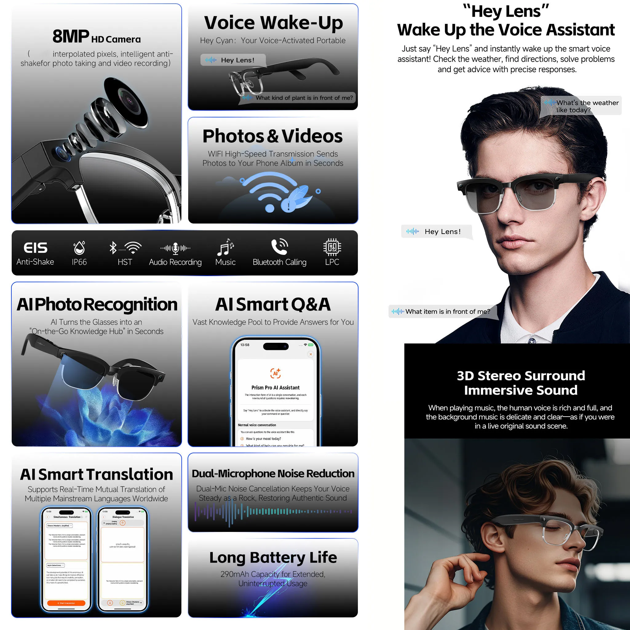 AI Smart Glasses with Voice Wa - Bltouch 评论和价格