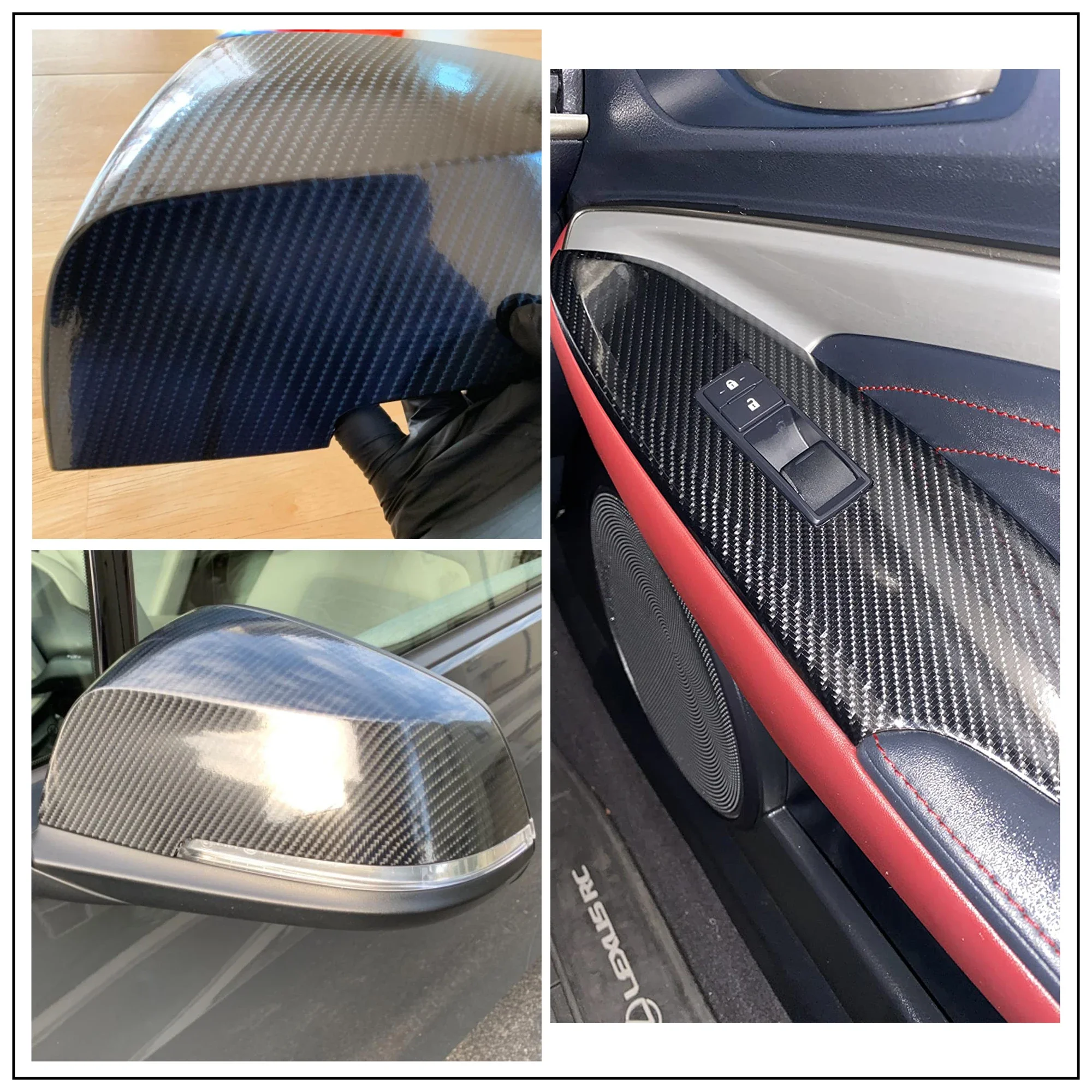 Glossy Carbon Fiber Wrapping V - Fep Film 评论和价格