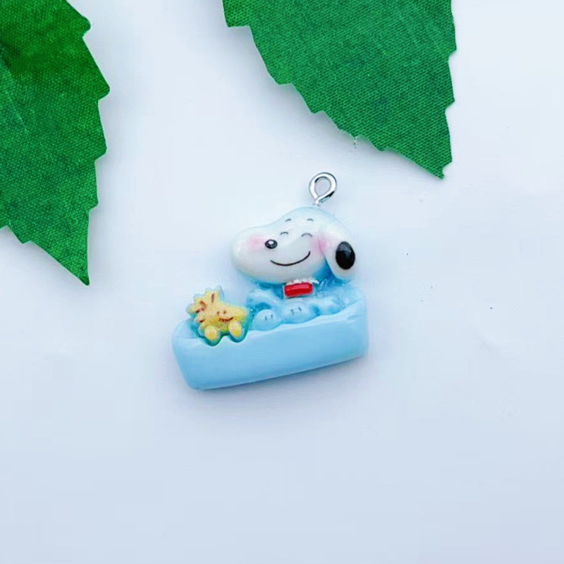 12pcs resin cartoon dog pendan - Resin 评论和价格
