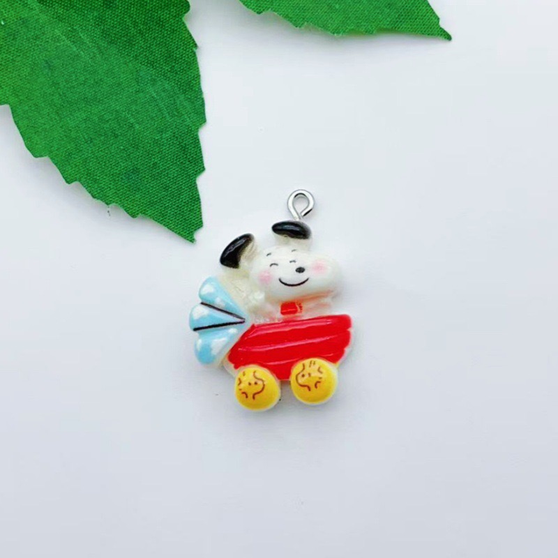 12pcs resin cartoon dog pendan - Resin 评论和价格