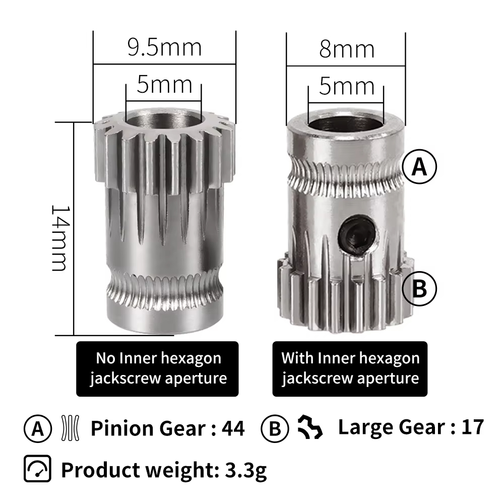 Dual Drive Gear Hardened Steel - Direct Drive Extruder 评论和价格