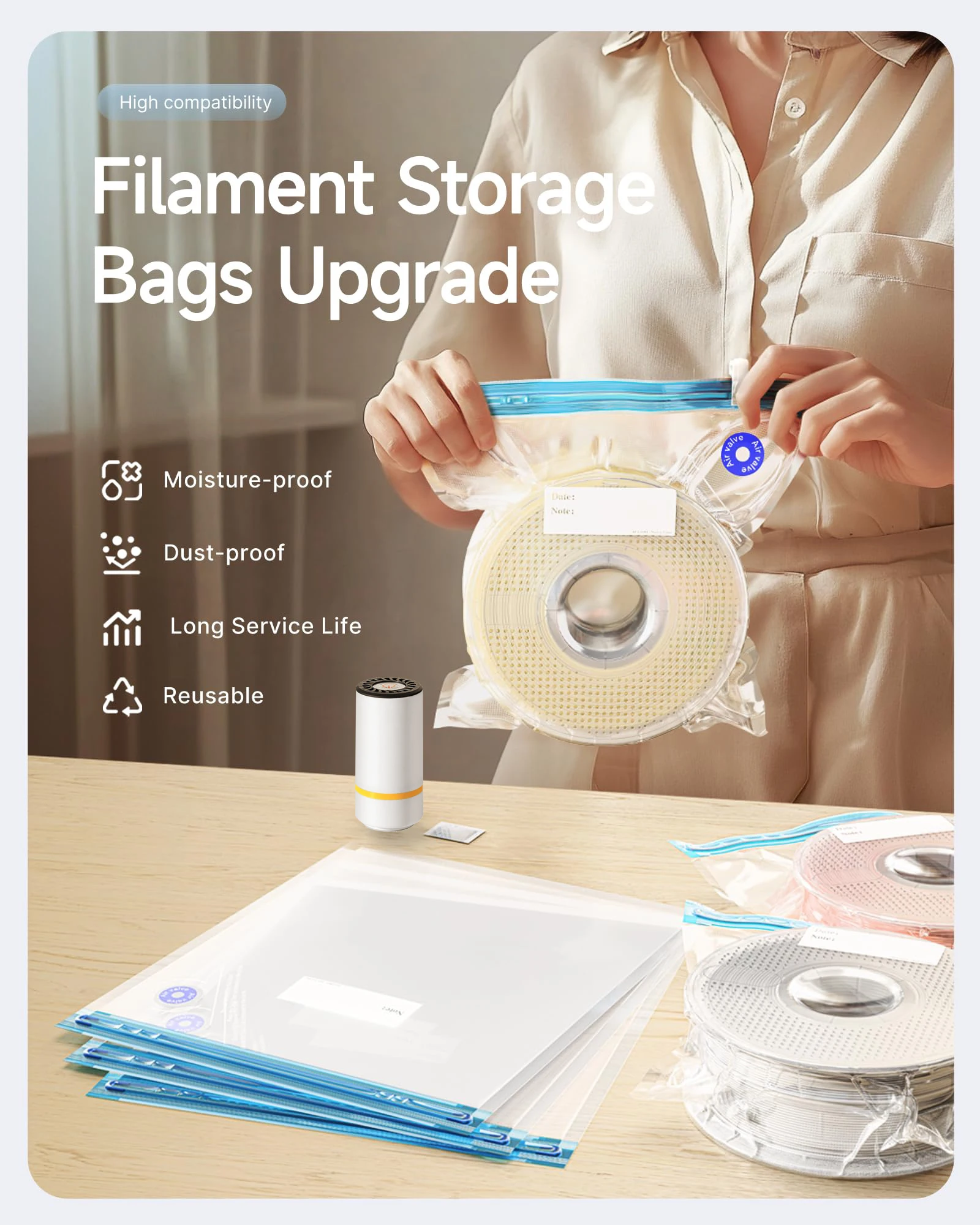 3D Printer Filament Vacuum Bag - 3D Printer Bed 评论和价格