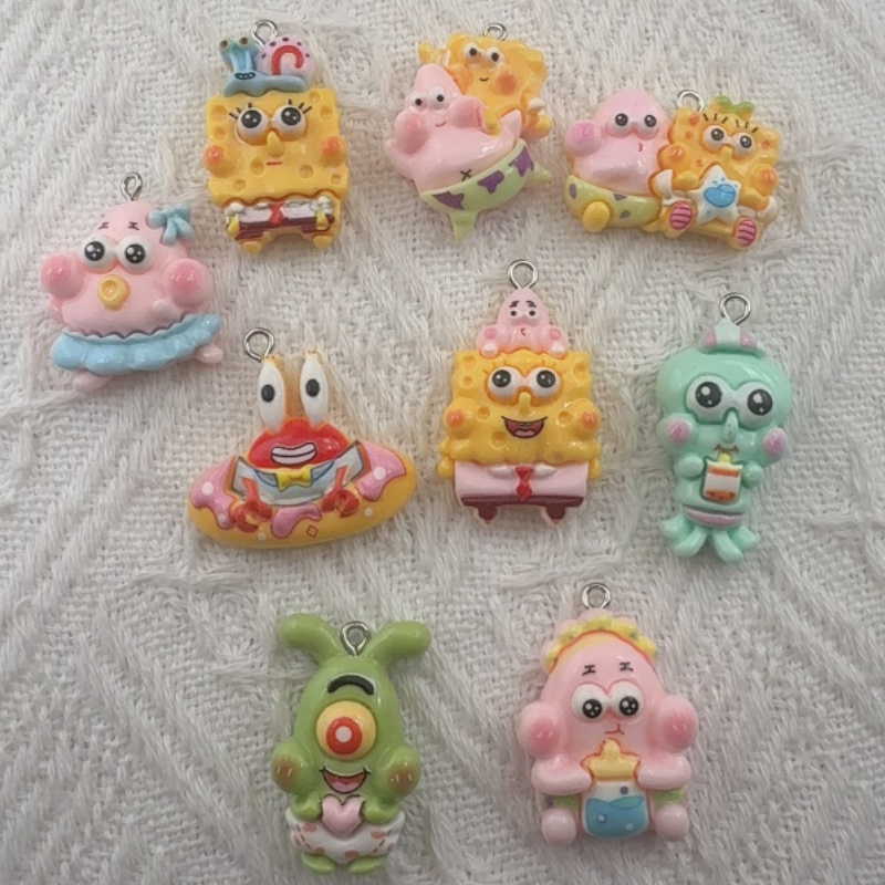 10pcs cartoon resin pendant, D - Resin 评论和价格
